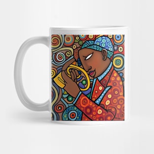 Jazz Musician playing a trumpet Mug